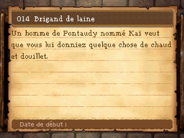 Quête : Brigand de laine